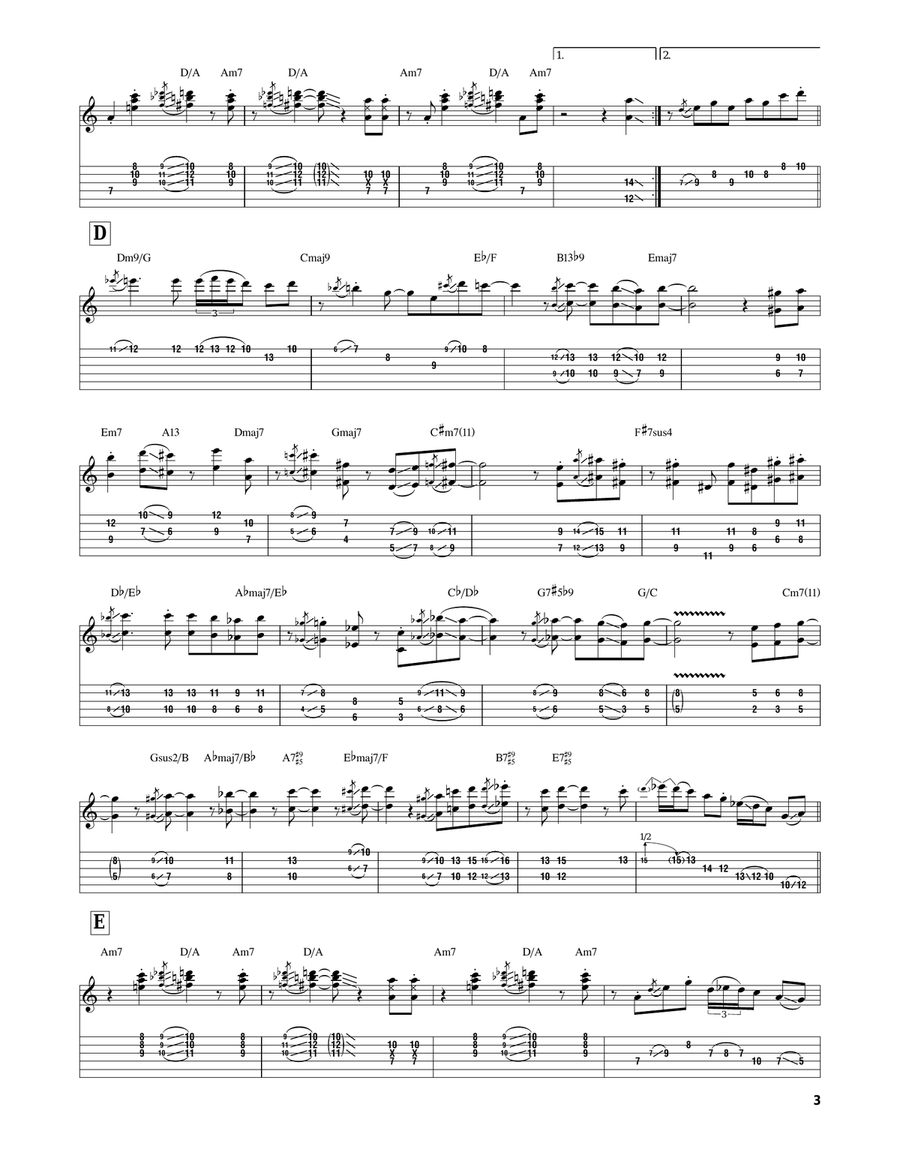 North, South, East And Wes Electric Guitar scores gallery preview page 3