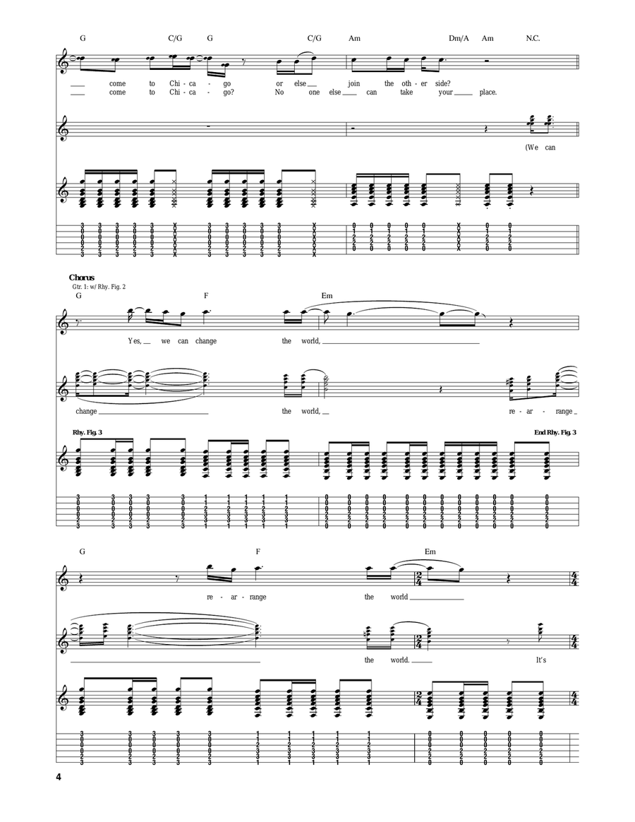 Chicago Chicago Acoustic Guitar scores gallery preview page 4