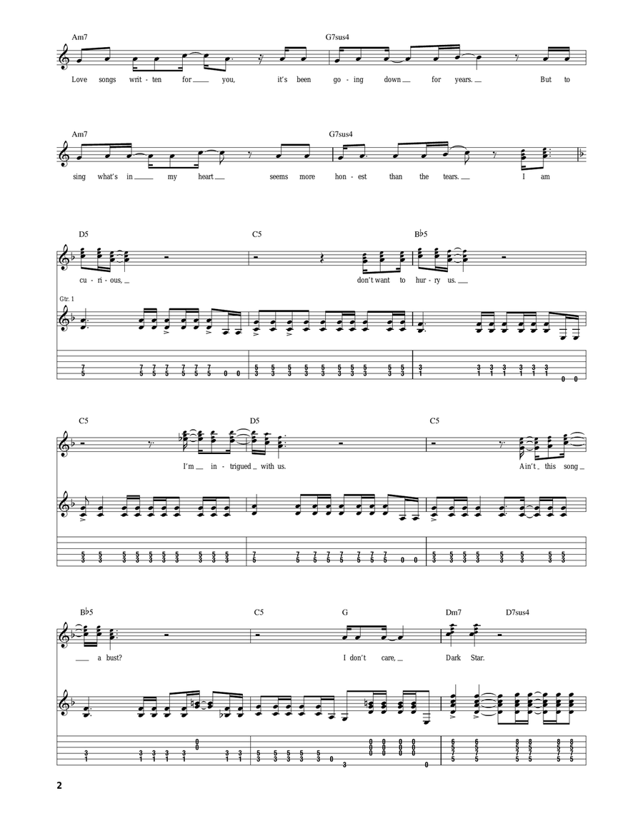 Dark Star Dark Star Acoustic Guitar scores gallery preview page 2
