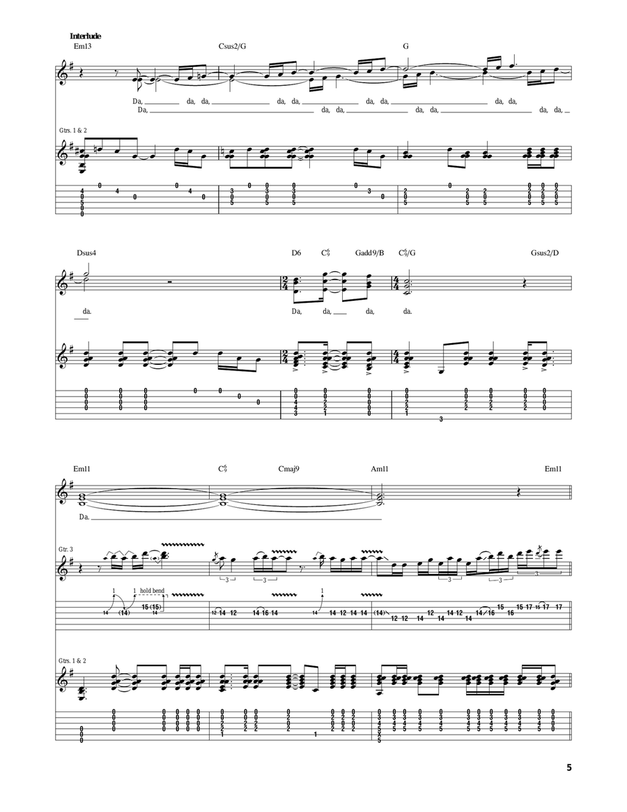 Deja Vu Deja Vu Acoustic Guitar scores gallery preview page 5