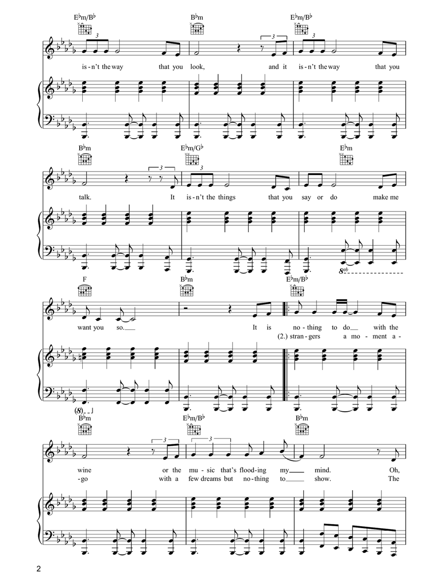 I Close My Eyes And Count To Ten Piano, Vocal, Guitar scores gallery preview page 2