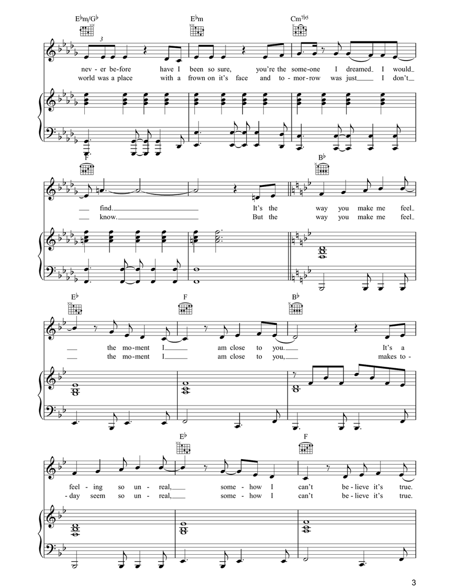 I Close My Eyes And Count To Ten Piano, Vocal, Guitar scores gallery preview page 3