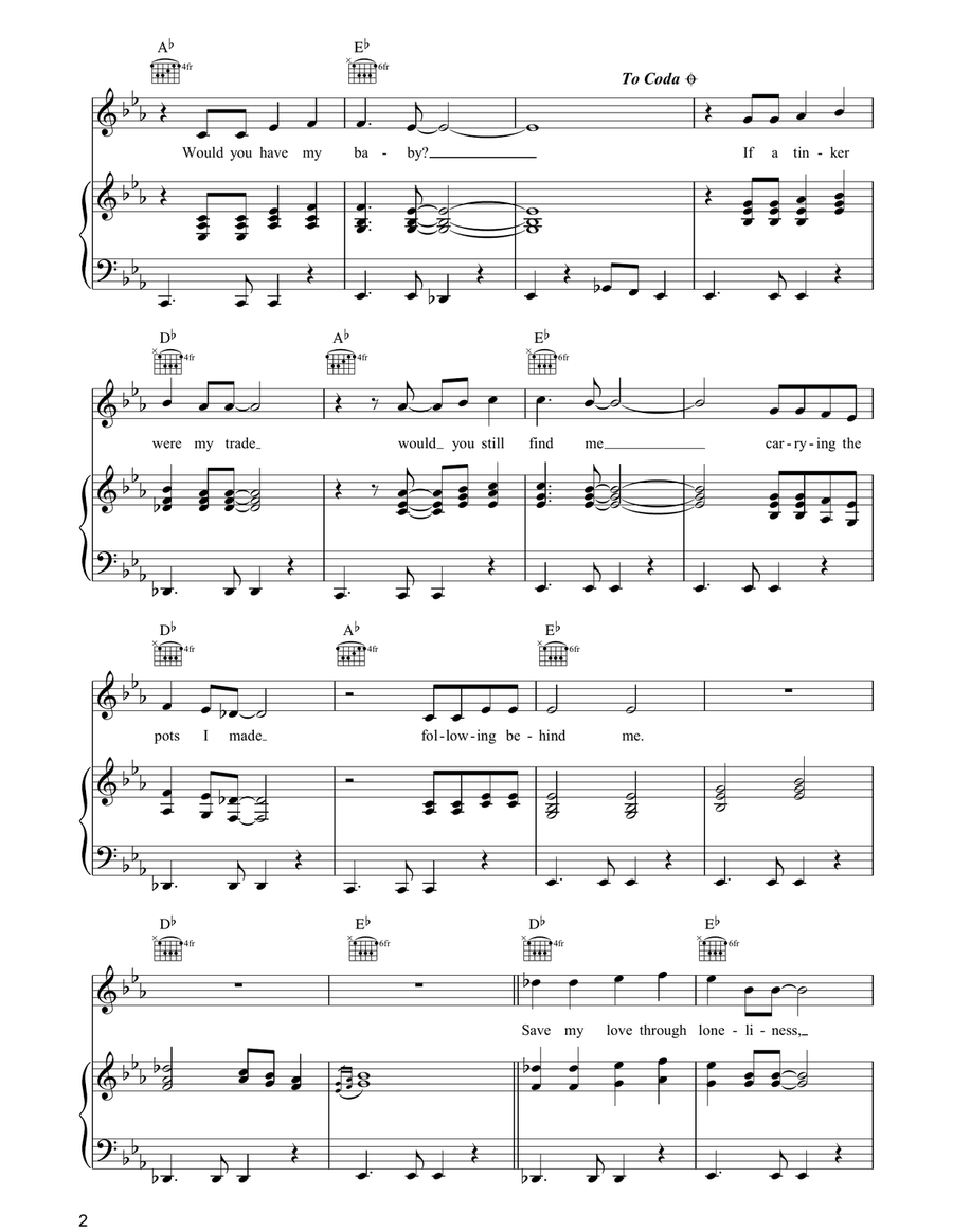 If I Were A Carpenter If I Were A Carpenter Piano, Vocal, Guitar scores gallery preview page 2