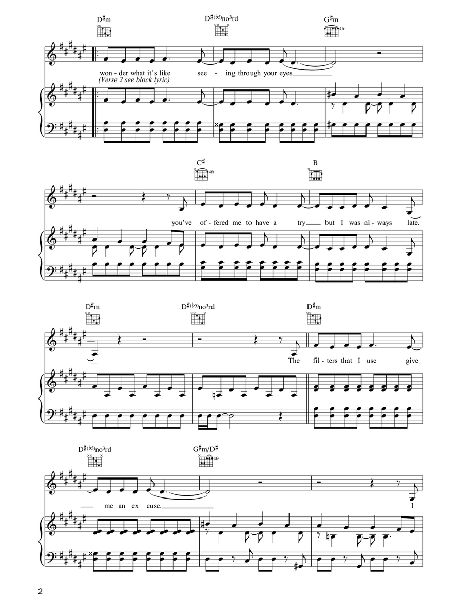 Hanging Around Hanging Around Piano, Vocal, Guitar scores gallery preview page 2