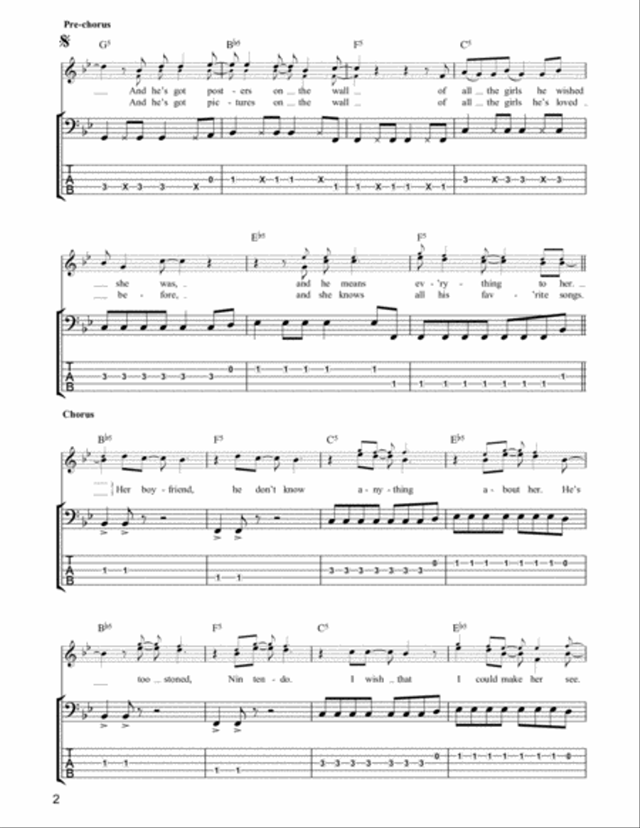 Flavor Of The Weak Guitar Tablature scores gallery preview page 2