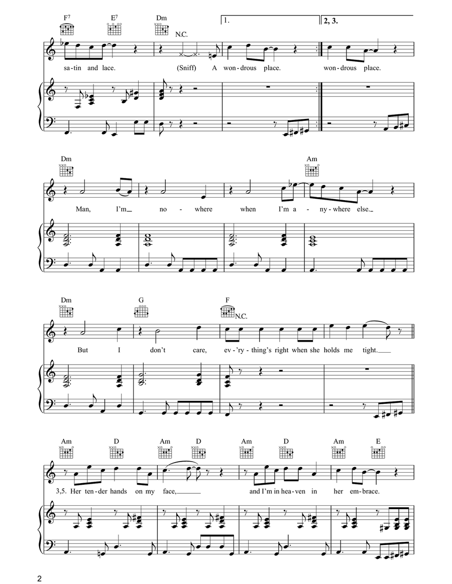 Wondrous Place Wondrous Place Piano, Vocal, Guitar scores gallery preview page 2