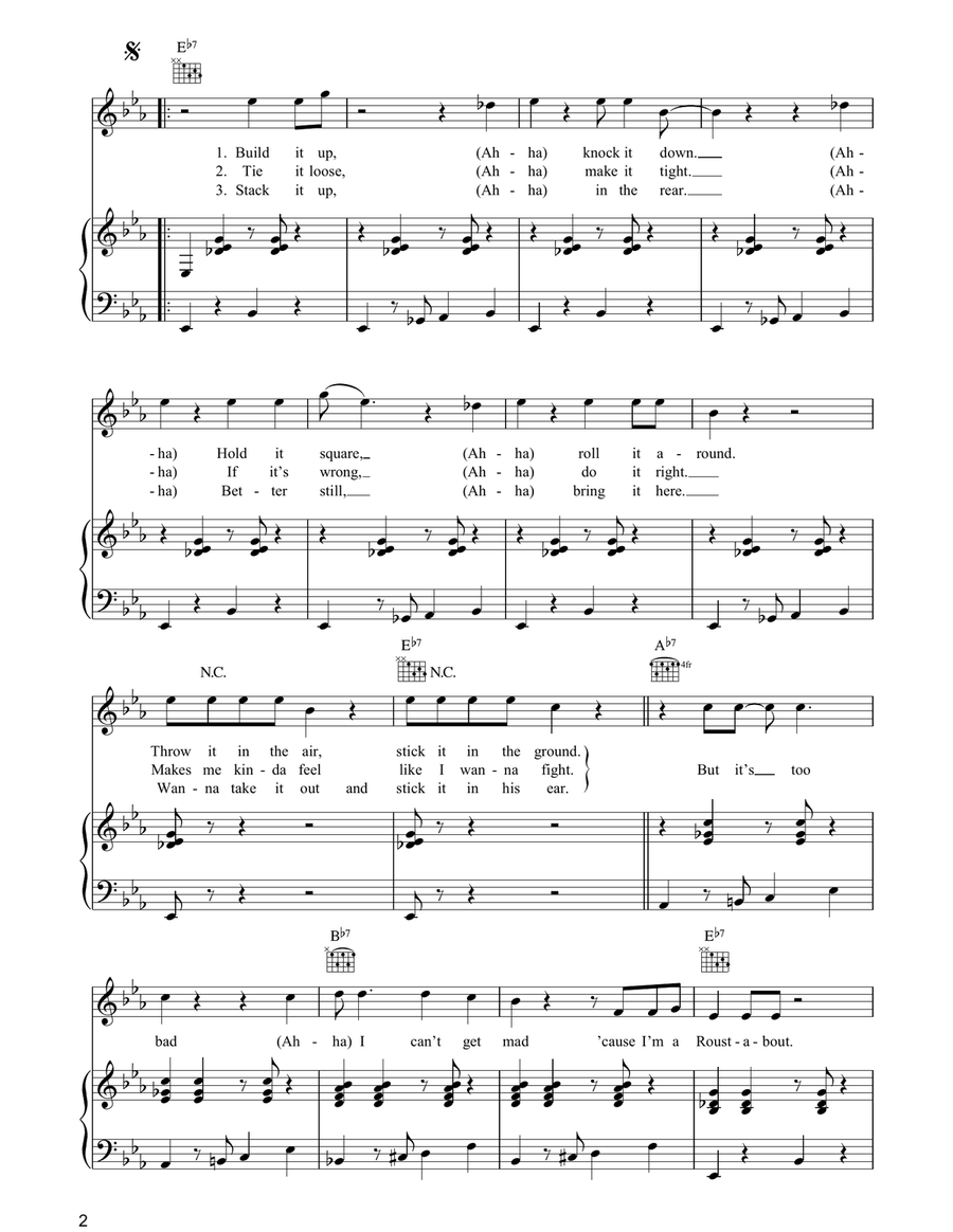 I'm A Roustabout I'm A Roustabout Acoustic Guitar scores gallery preview page 2