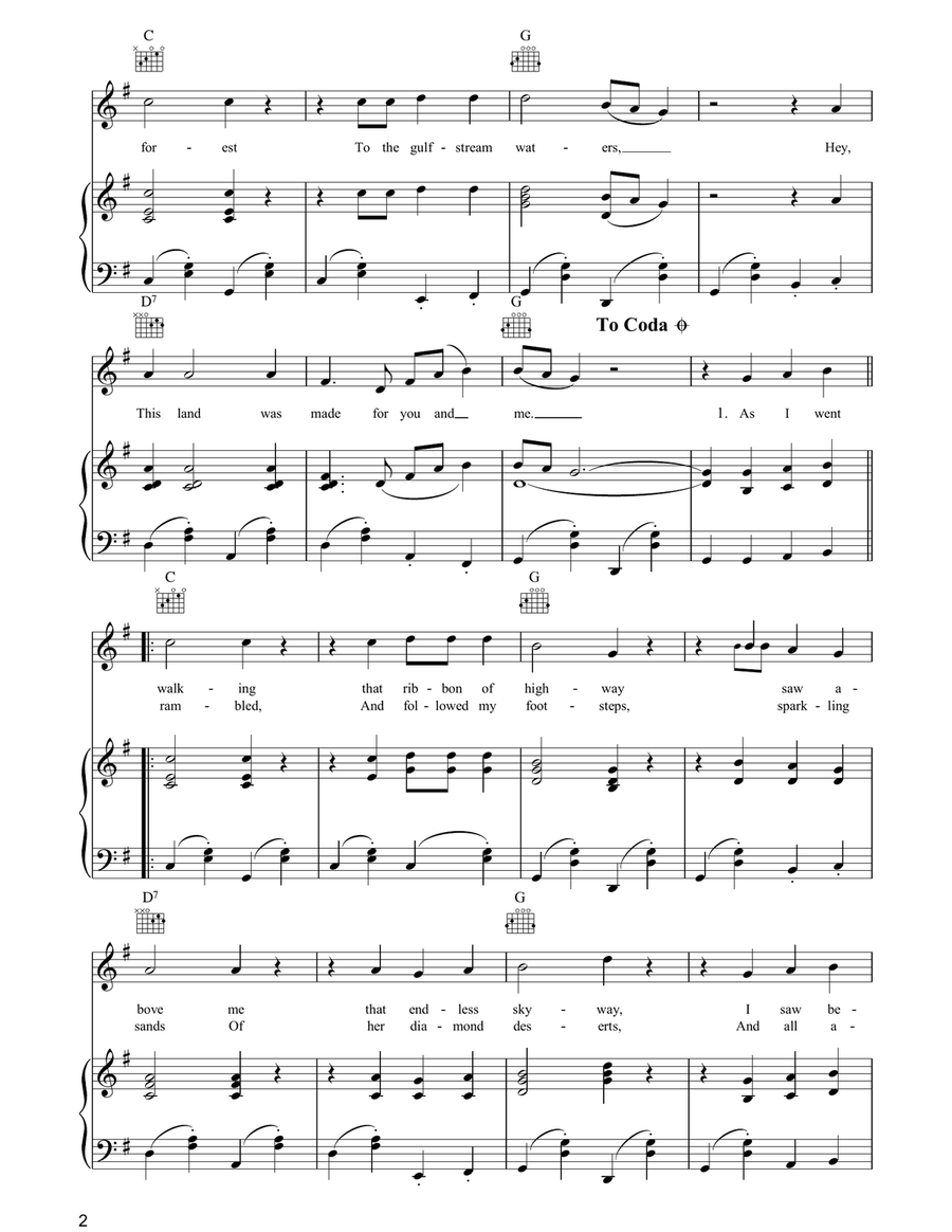 This Land Is Your Land This Land Is Your Land Acoustic Guitar scores gallery preview page 2