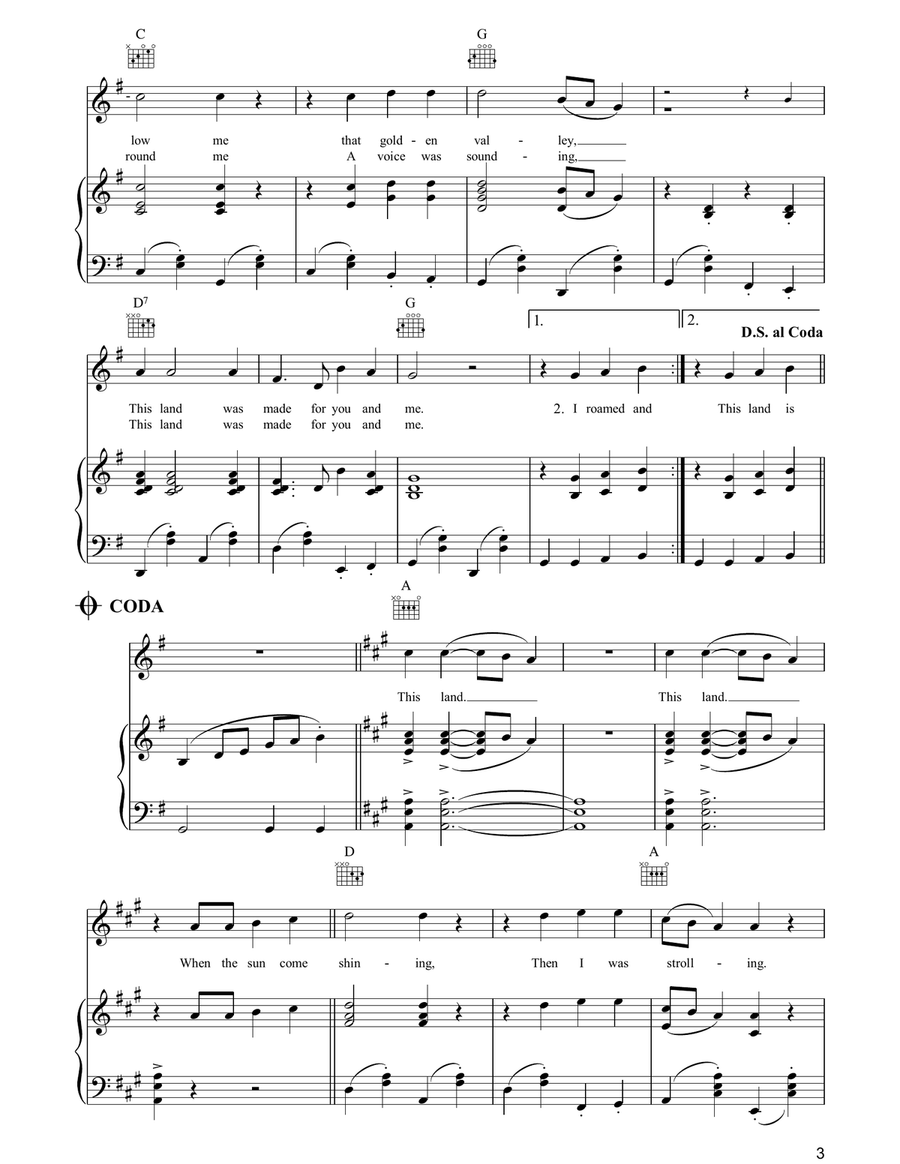 This Land Is Your Land This Land Is Your Land Acoustic Guitar scores gallery preview page 3