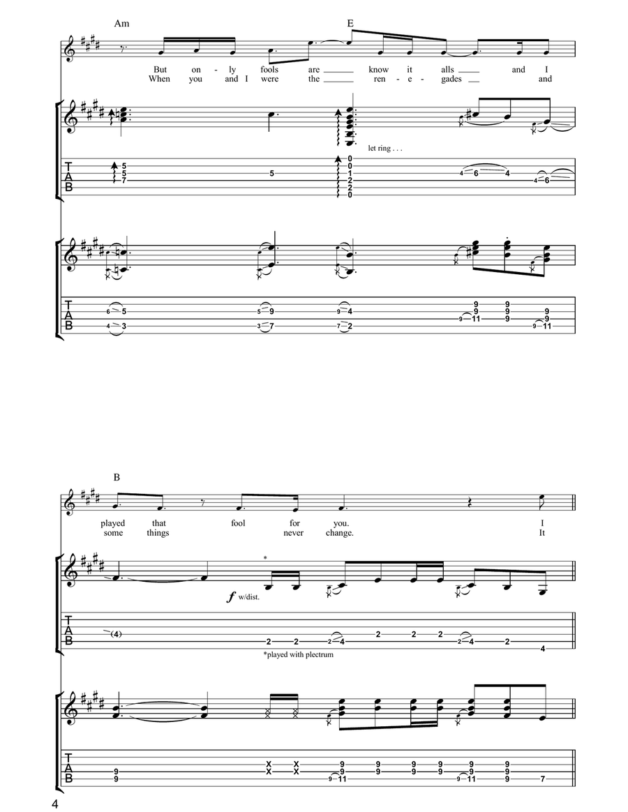 This Ain't A Love Song This Ain't A Love Song Guitar Tablature scores gallery preview page 4