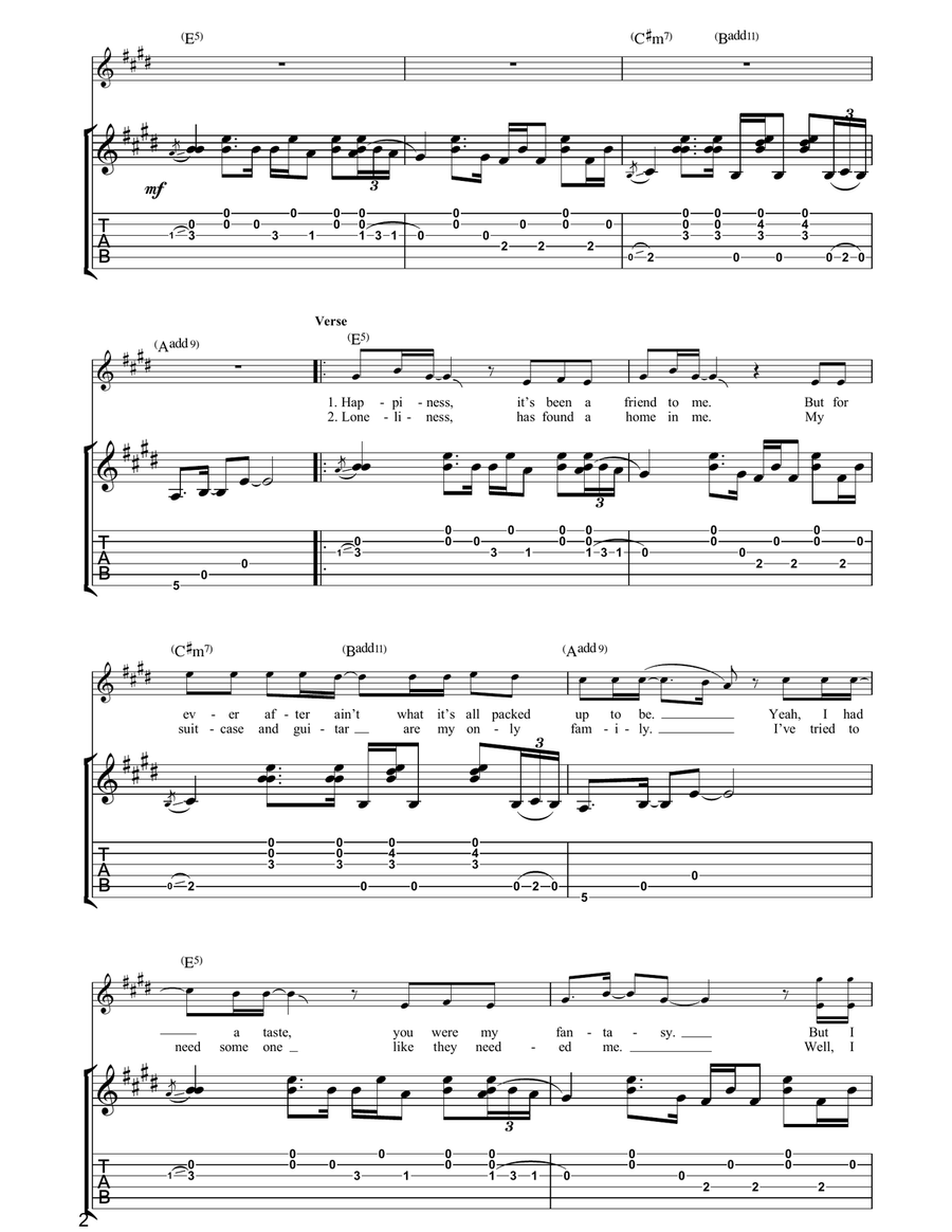 Something For The Pain Something For The Pain Guitar Tablature scores gallery preview page 2