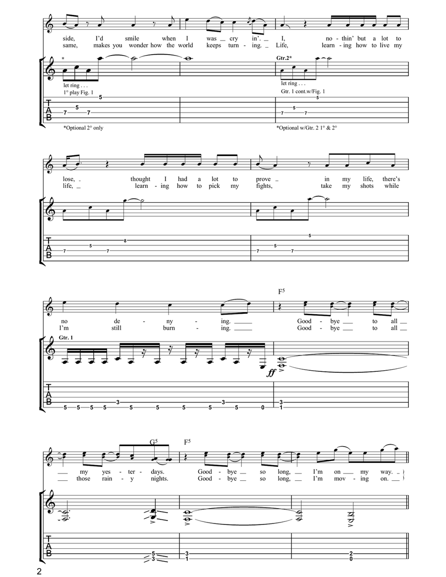 Everyday Everyday Guitar Tablature scores gallery preview page 2