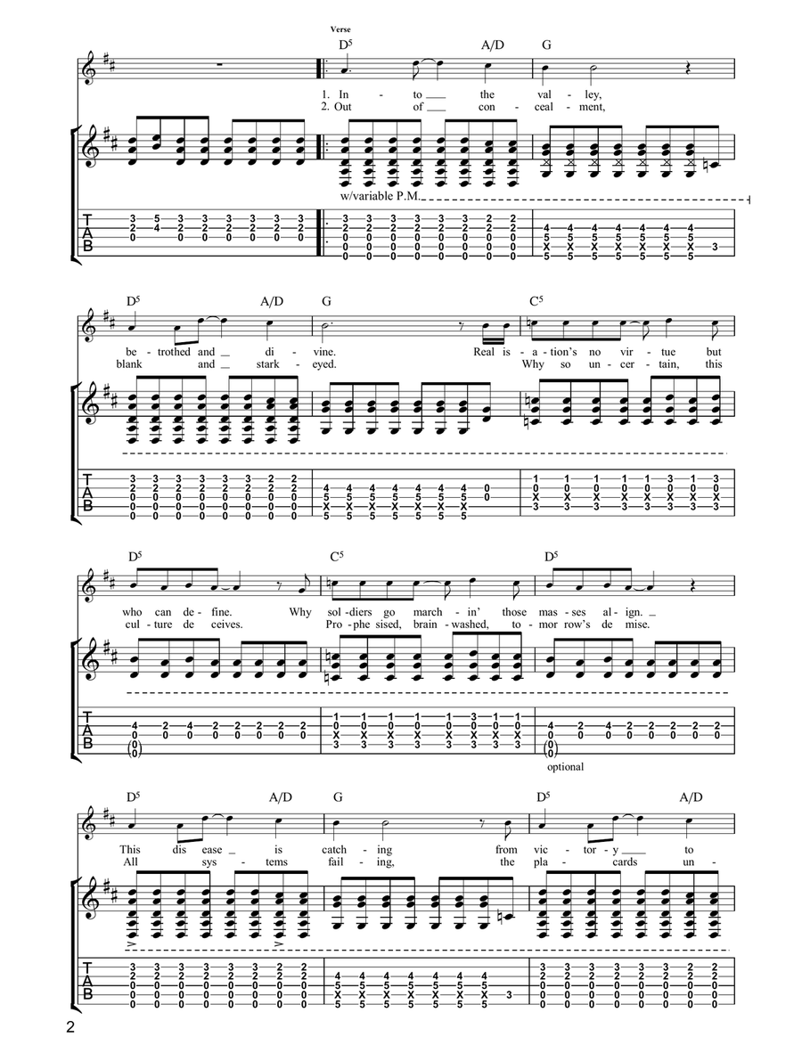 Into The Valley Into The Valley Electric Guitar scores gallery preview page 2