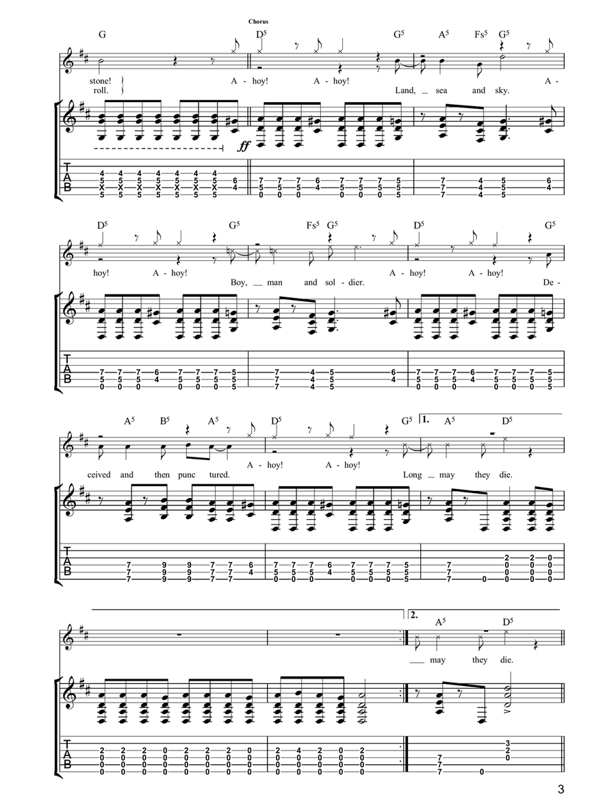 Into The Valley Into The Valley Electric Guitar scores gallery preview page 3