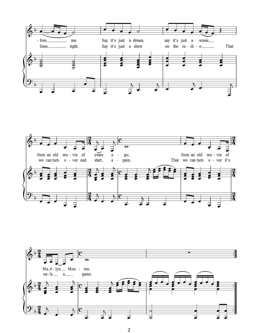 Tell Me It's Not True (from Blood Brothers) Guitar scores gallery preview page 2