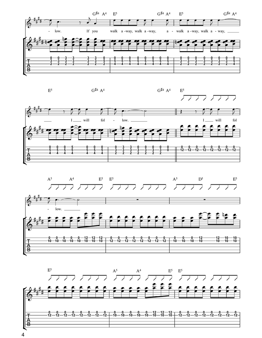 I Will Follow I Will Follow Acoustic Guitar scores gallery preview page 4