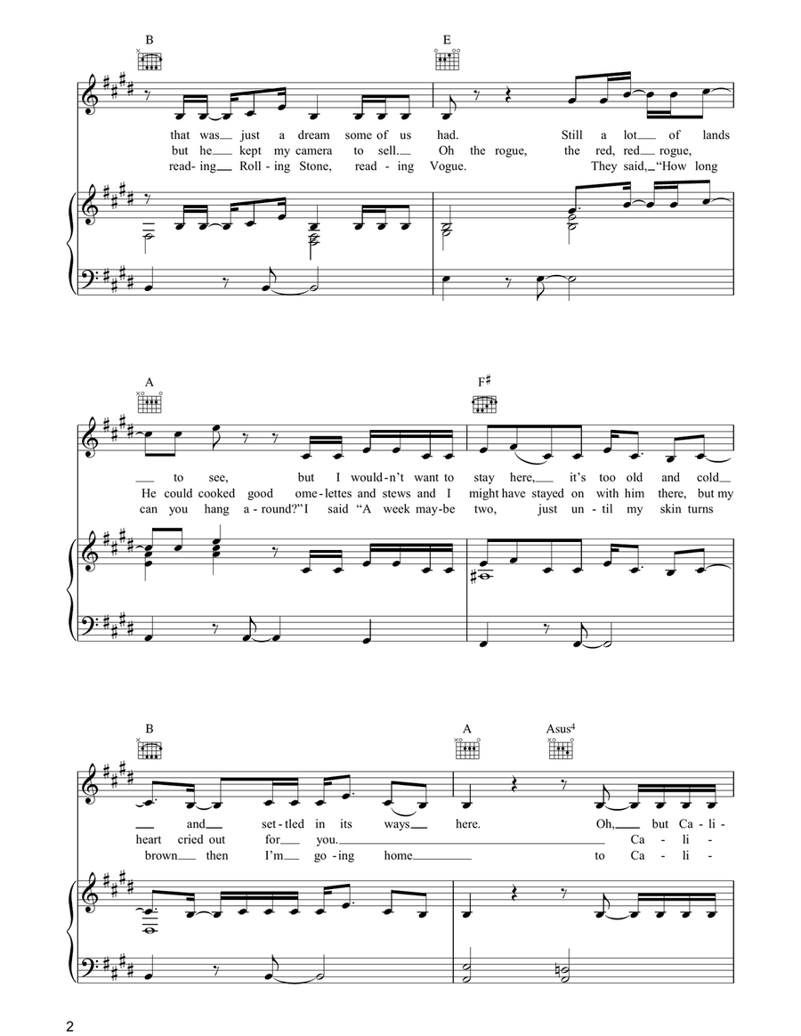 California California Acoustic Guitar scores gallery preview page 2