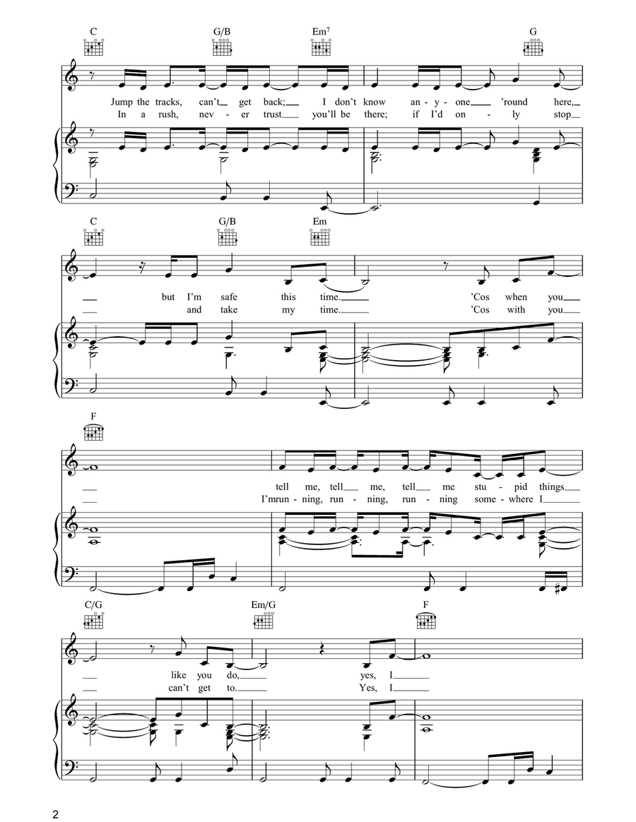 Shiver Shiver Piano, Vocal, Guitar scores gallery preview page 2