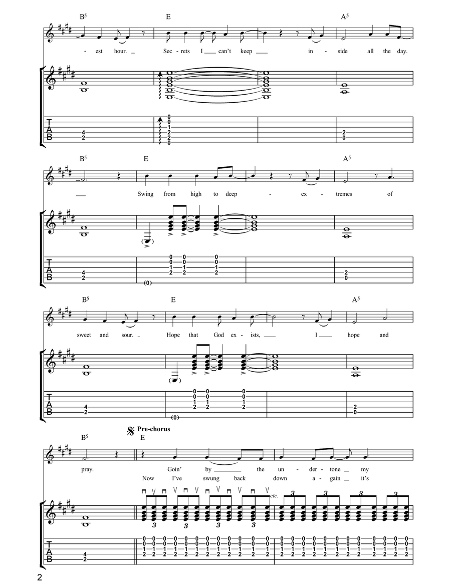 Sit Down Acoustic Guitar scores gallery preview page 2