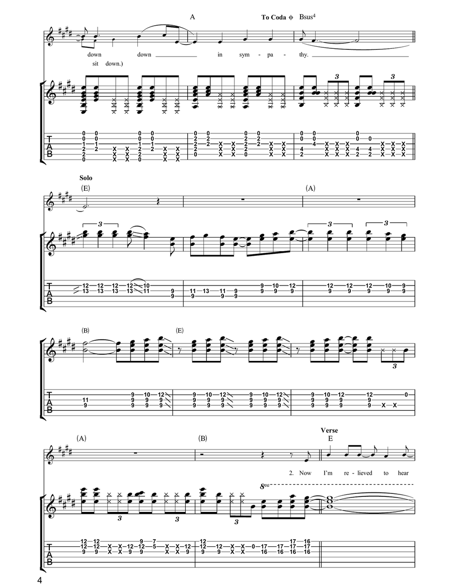Sit Down Acoustic Guitar scores gallery preview page 4