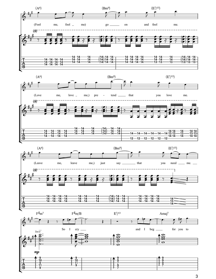 Lovefool Lovefool Acoustic Guitar scores gallery preview page 3