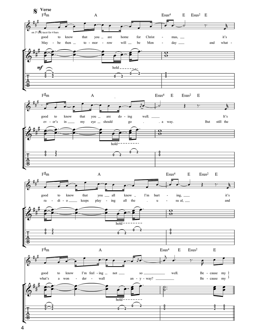 Writing To Reach You Writing To Reach You Guitar Tablature scores gallery preview page 4