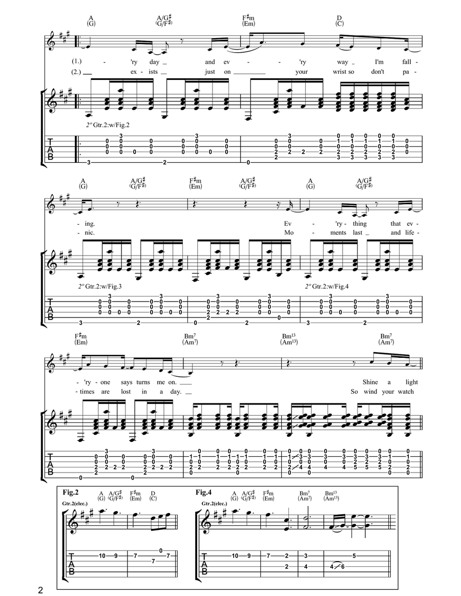 Indefinitely Indefinitely Guitar Tablature scores gallery preview page 2