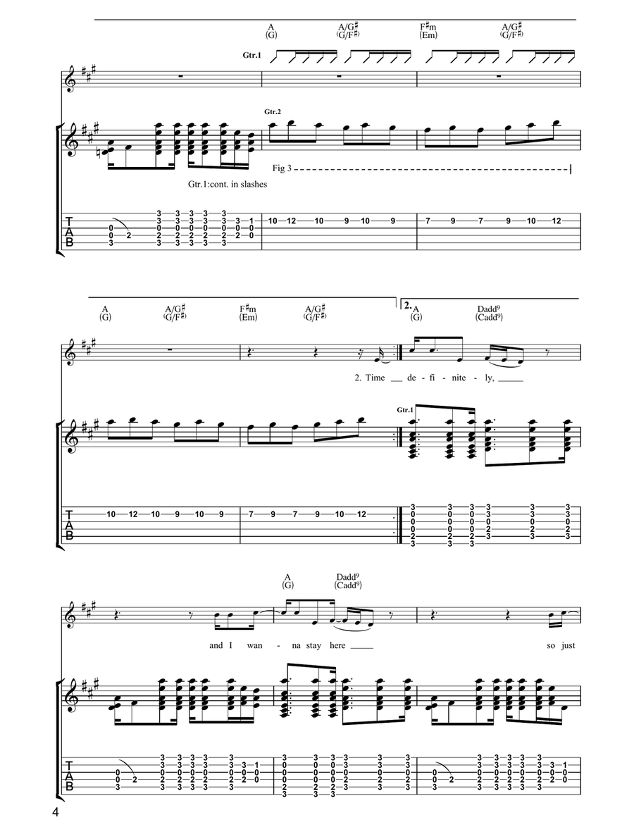 Indefinitely Indefinitely Guitar Tablature scores gallery preview page 4