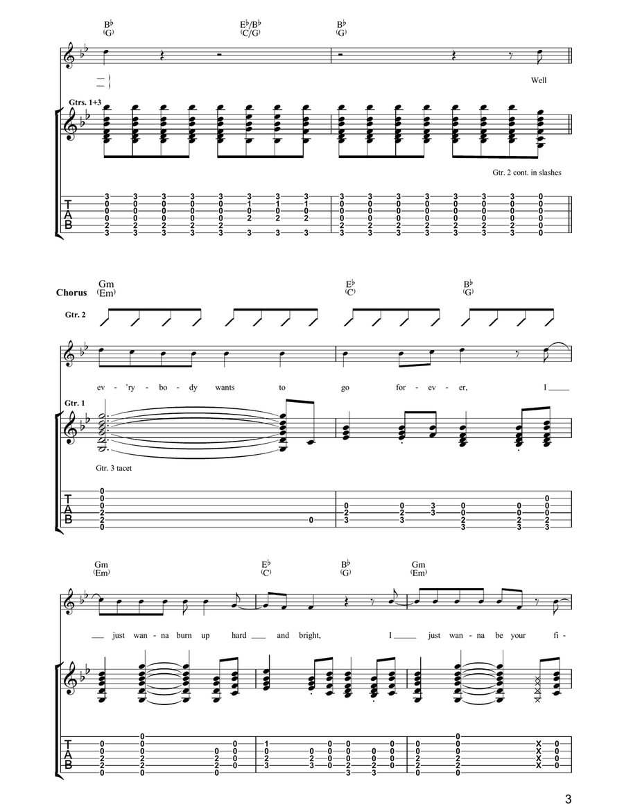 Firecracker Guitar Tablature scores gallery preview page 3