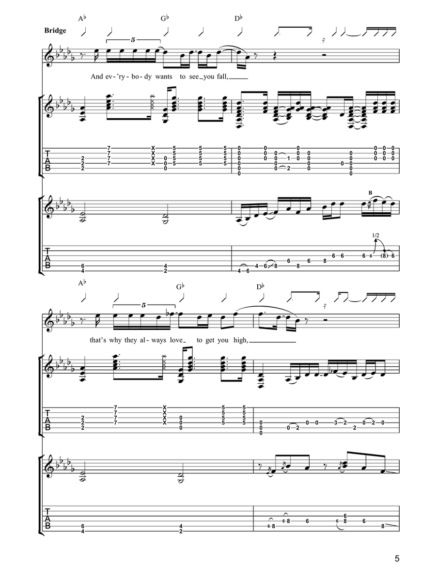 The Rescue Blues The Rescue Blues Electric Guitar scores gallery preview page 5