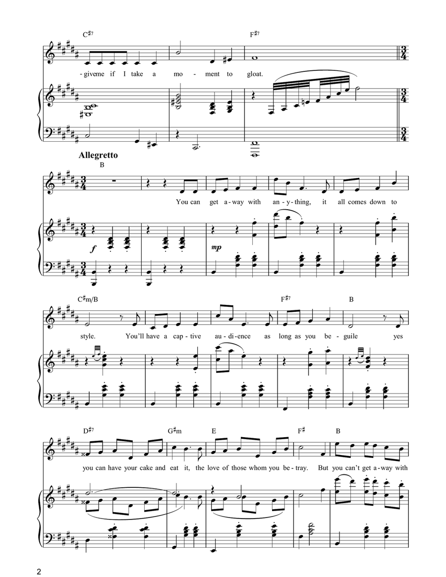 You Can Get Away With Anything Piano, Vocal, Guitar scores gallery preview page 2