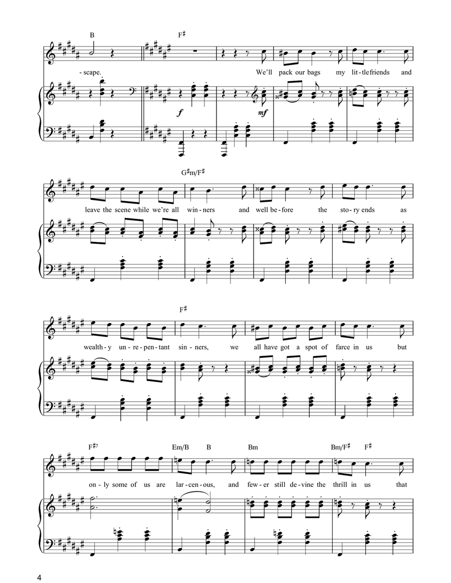 You Can Get Away With Anything Piano, Vocal, Guitar scores gallery preview page 4