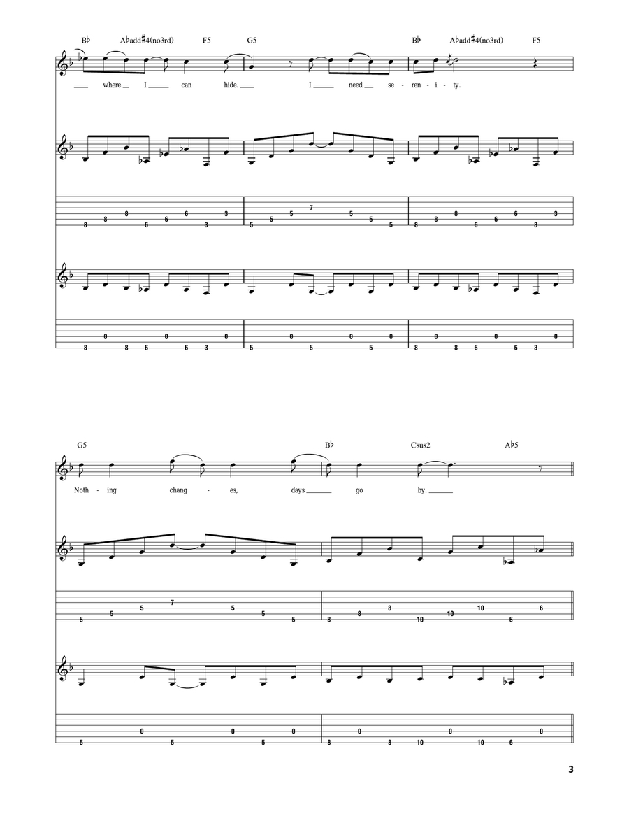 Serenity Serenity Electric Guitar scores gallery preview page 3