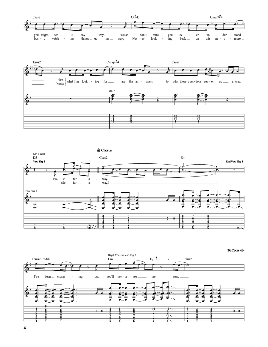 So Far Away So Far Away Acoustic Guitar scores gallery preview page 4