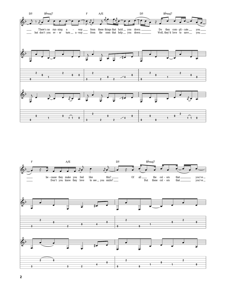 Colors Colors Acoustic Guitar scores gallery preview page 2