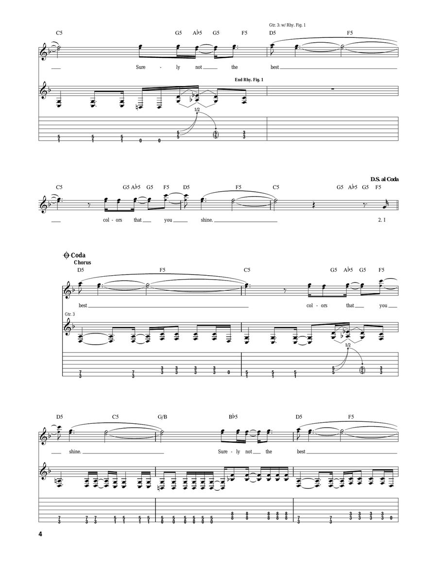 Colors Colors Acoustic Guitar scores gallery preview page 4