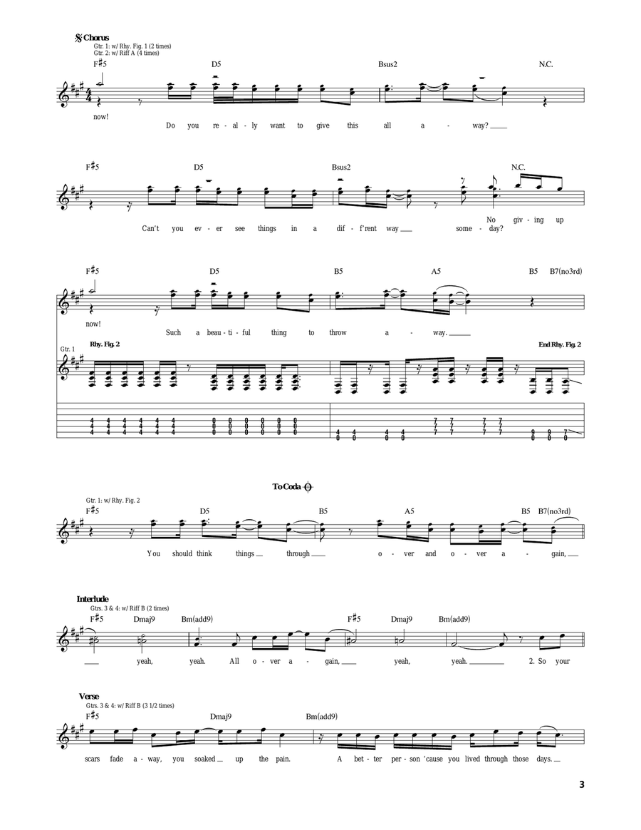 No Giving Up No Giving Up Acoustic Guitar scores gallery preview page 3