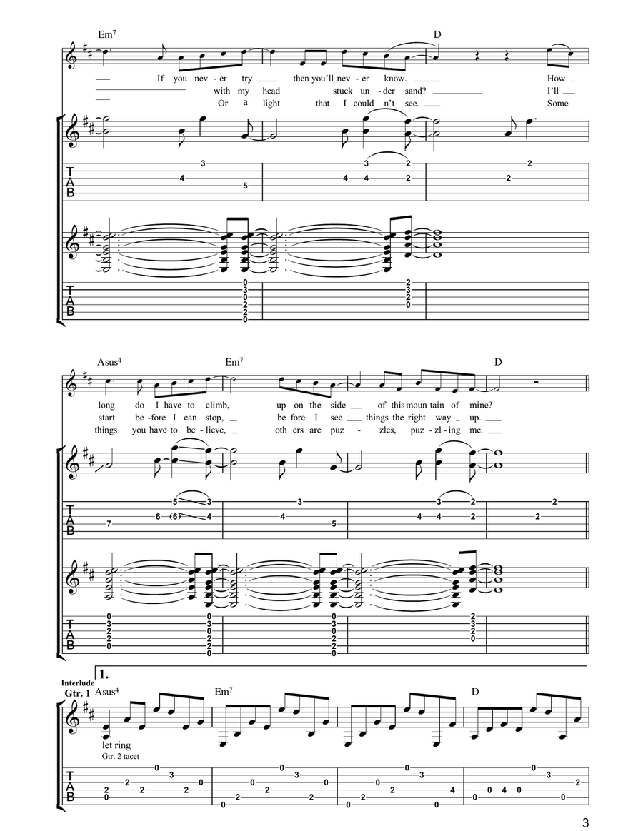 Speed Of Sound Speed Of Sound Acoustic Guitar scores gallery preview page 3