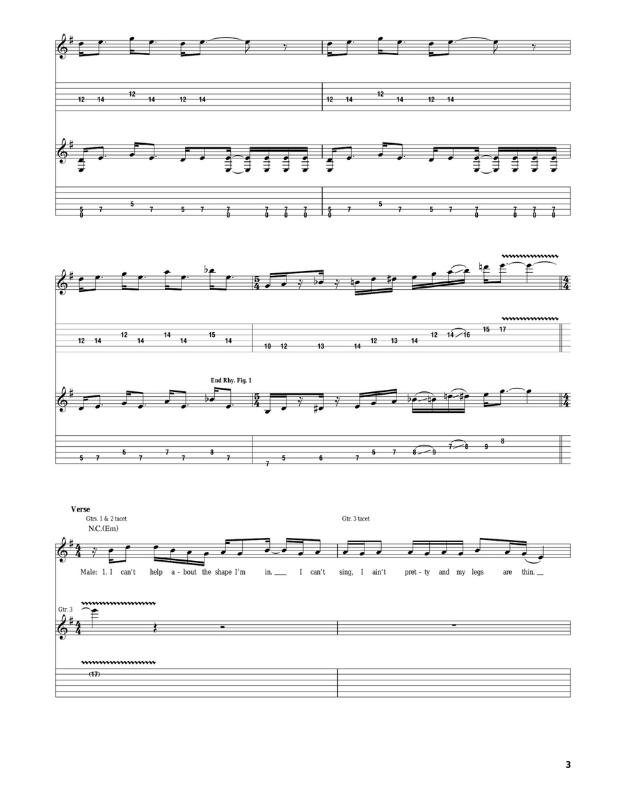 Oh Well Part 1 Oh Well Part 1 Acoustic Guitar scores gallery preview page 3