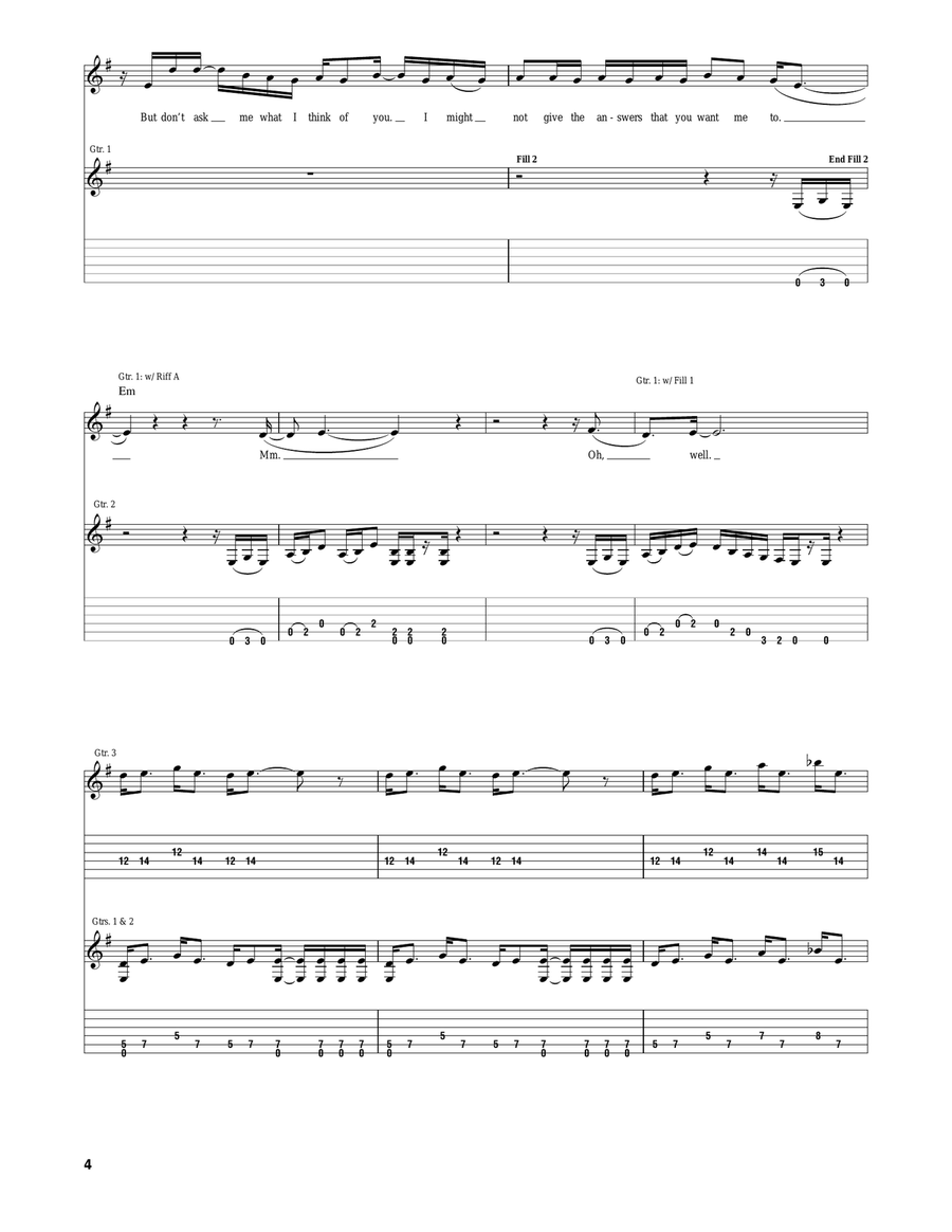 Oh Well Part 1 Oh Well Part 1 Acoustic Guitar scores gallery preview page 4