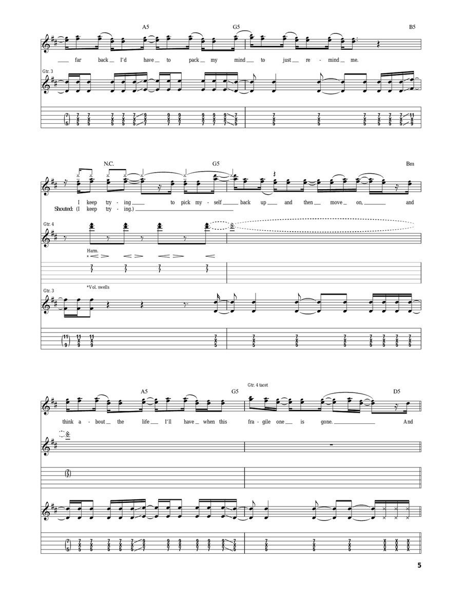 Life After Death And Taxes (Failure II) Acoustic Guitar scores gallery preview page 5