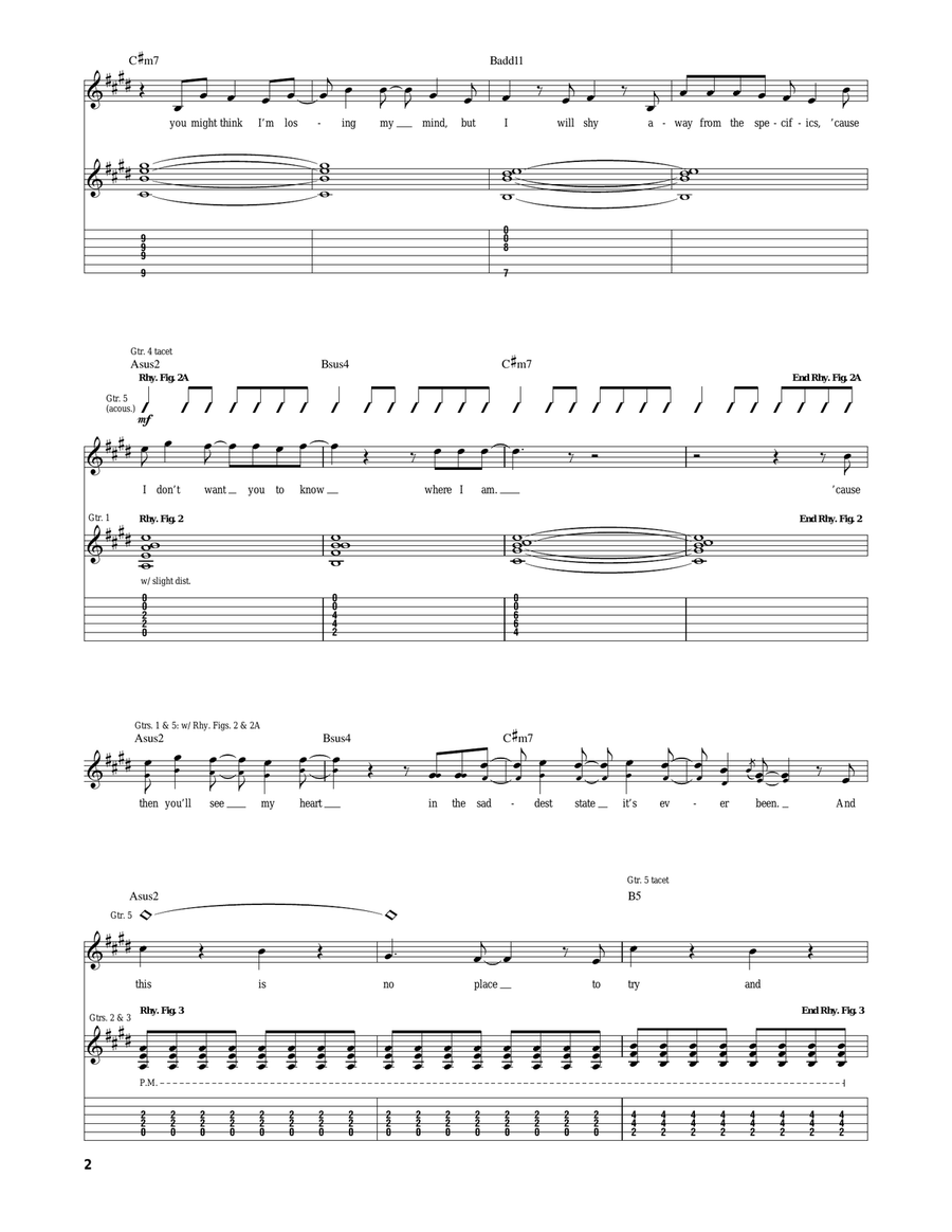Who I Am Hates Who I've Been Acoustic Guitar scores gallery preview page 2