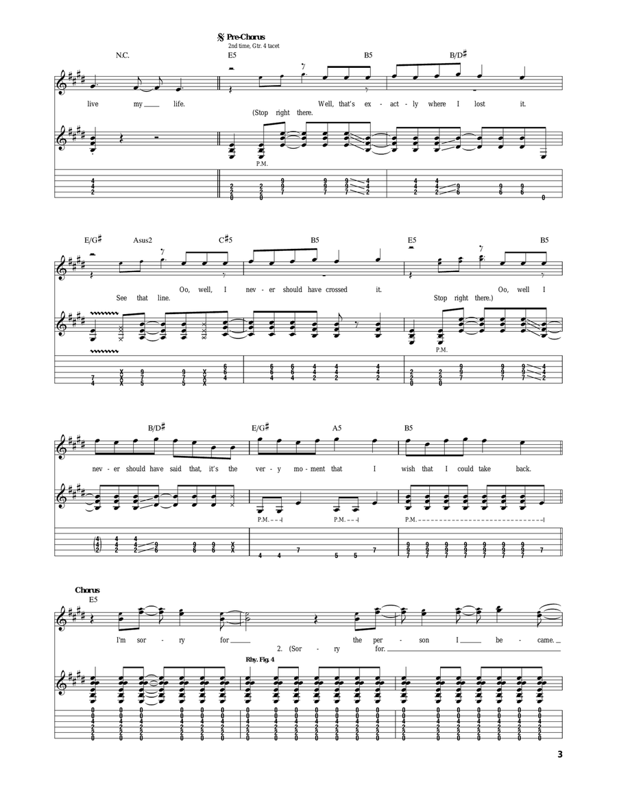 Who I Am Hates Who I've Been Acoustic Guitar scores gallery preview page 3