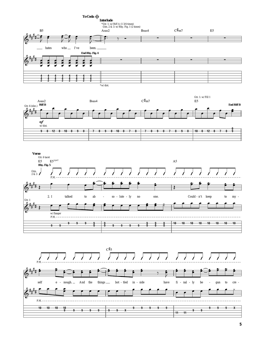 Who I Am Hates Who I've Been Acoustic Guitar scores gallery preview page 5