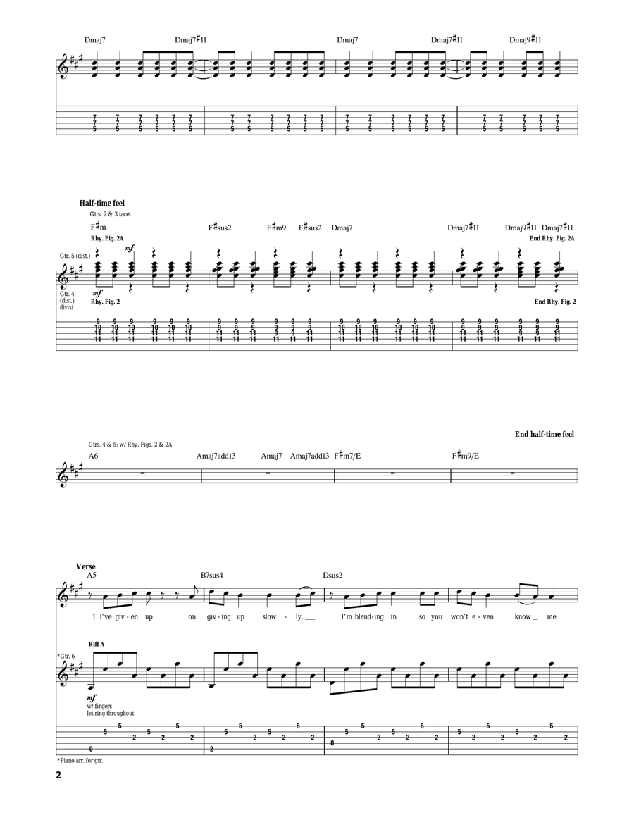 Be My Escape Be My Escape Acoustic Guitar scores gallery preview page 2