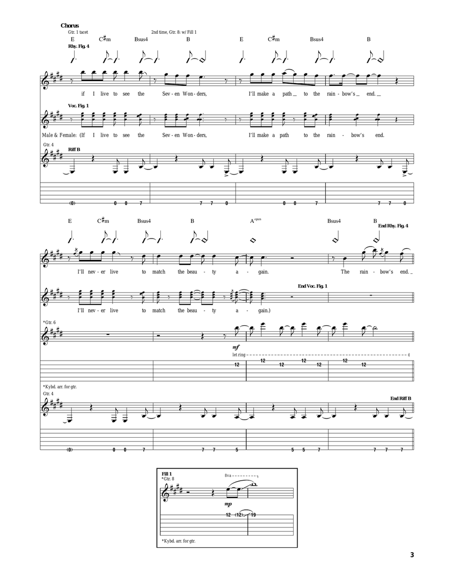 Seven Wonders Seven Wonders Acoustic Guitar scores gallery preview page 3