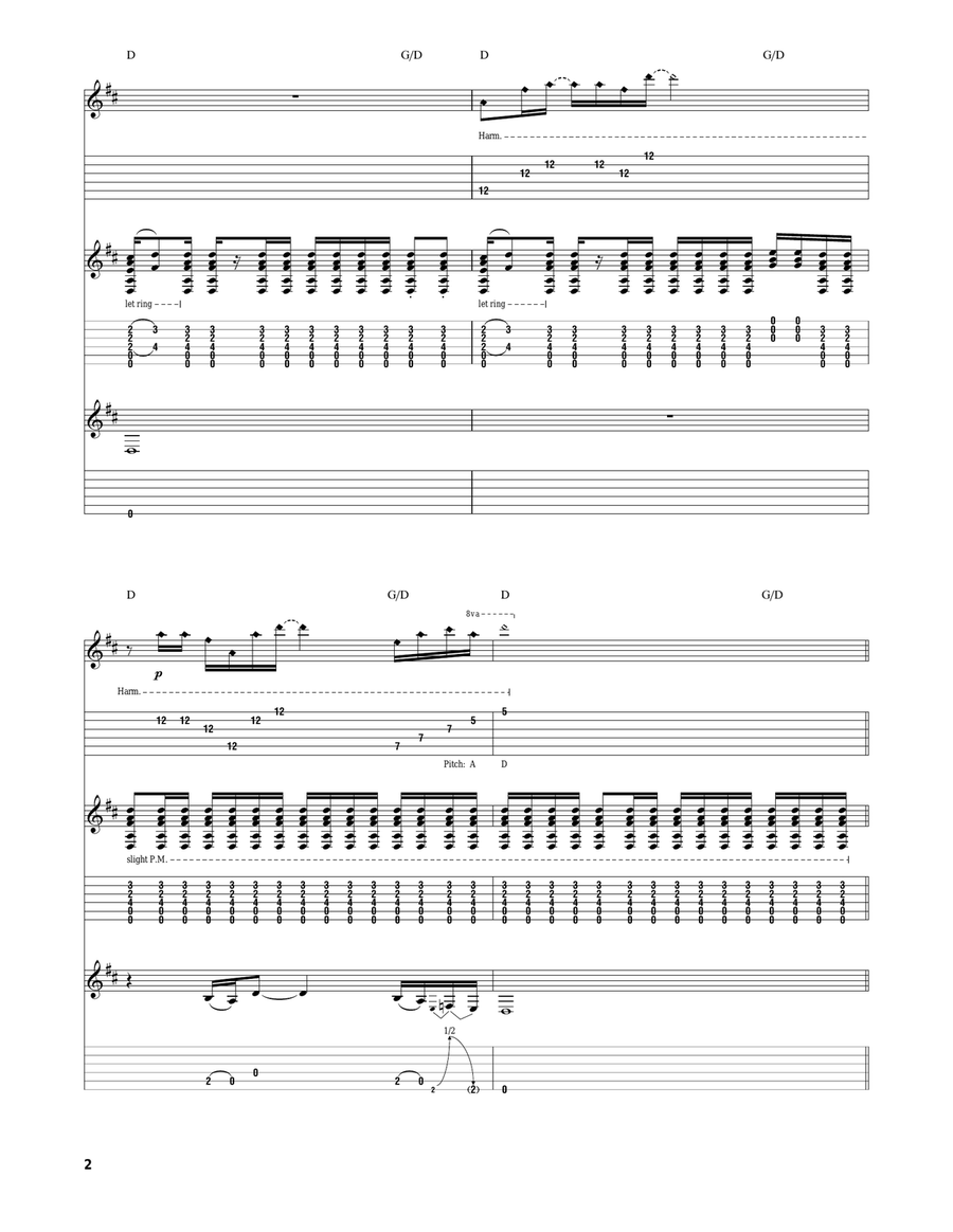 Over My Head Over My Head Acoustic Guitar scores gallery preview page 2