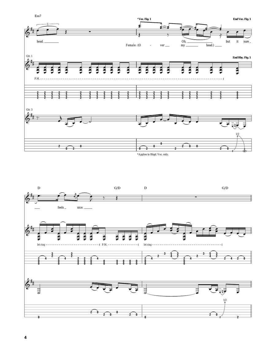 Over My Head Over My Head Acoustic Guitar scores gallery preview page 4