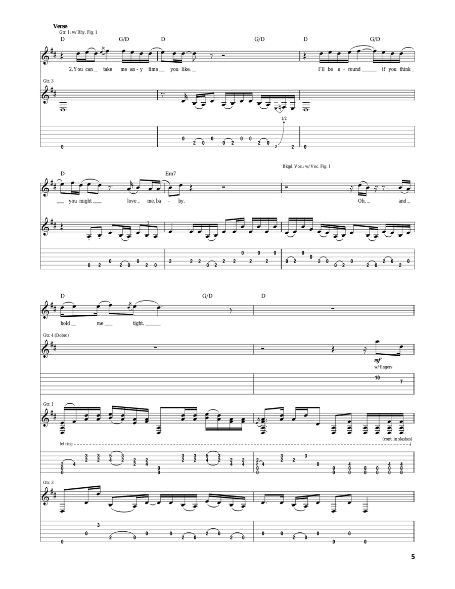 Over My Head Over My Head Acoustic Guitar scores gallery preview page 5