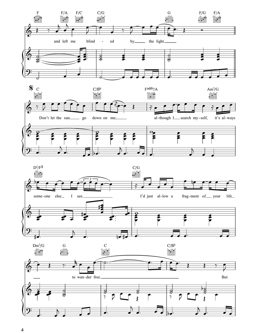 Don't Let The Sun Go Down On Me Acoustic Guitar scores gallery preview page 4